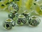 Bead,   Murano Style   - fits most European Style Charm Bracelets - Black / Yellow