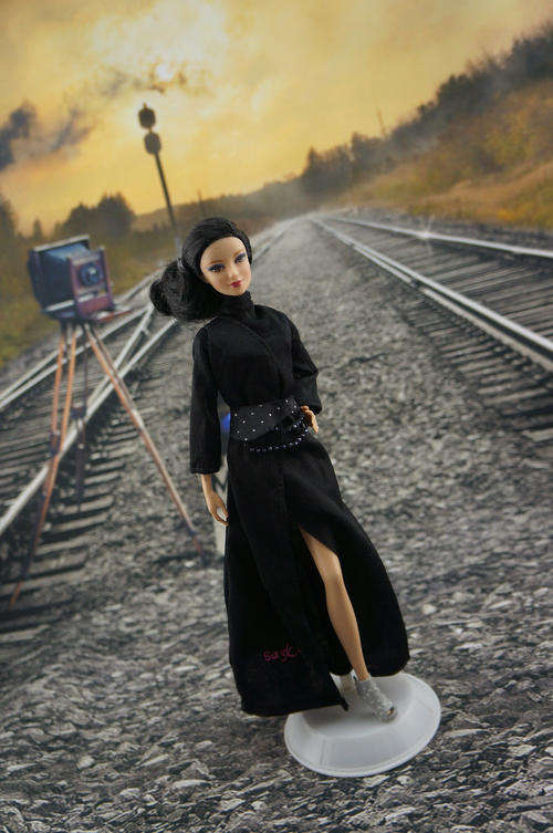 Barbie Fashion House -  Clothes, Handmade, Evening Dress Black