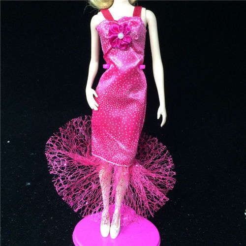 Barbie Fashion House -  Clothes, Handmade, Clothing - Cocktail Dress Red Carpet Dress
