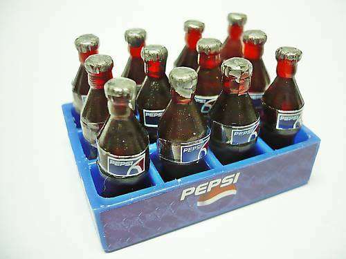 Miniature, Re ment, 1:12 Dollhouse Miniature Pepsi Crate - collectors Item