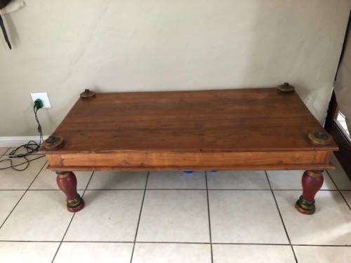 Antique Wooden Coffee table, Solid Teak stunning condition from Jaipur - to be collected in Lonehill