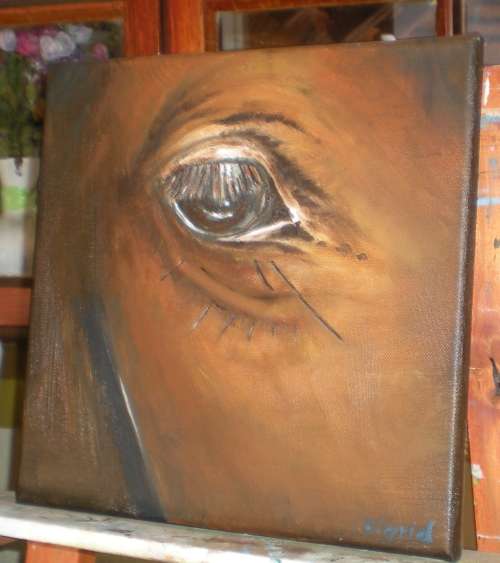 Original Oil Painting "Bay horse"