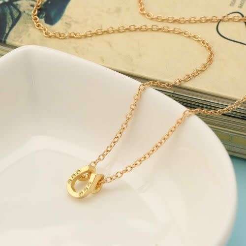 Nickel-free Alloy Lucky Pendant Necklace With Horseshoe Pendant