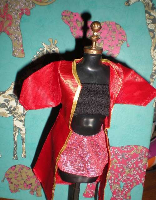 Barbie Fashion House -  Clothes, Handmade, Clothing - 3 piece set Skirt, Top and Coat