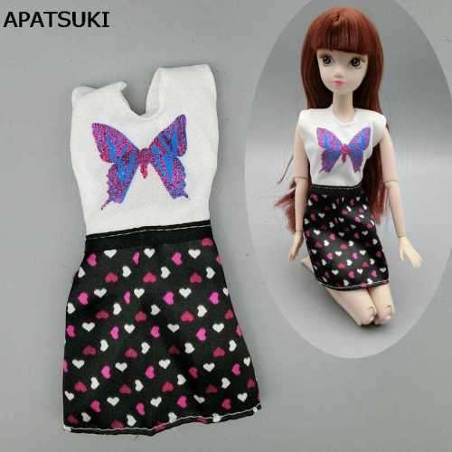 Barbie Fashion House -  Clothes, Handmade, Clothing - Dress with Butterfly plus one pair of Shoes