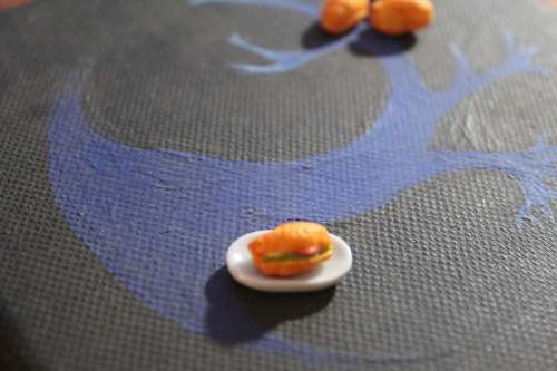 Miniature Food, Re-ment, Collectable Dollhouse Miniature, Croissant on Plate