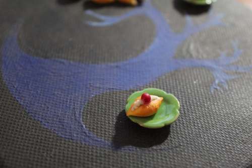 Miniature Food, Re-ment, Collectable Dollhouse Miniature, Eclairs on Plate