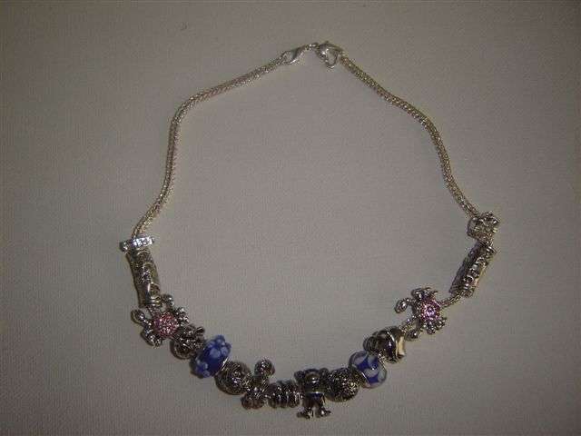 FREE SHIPPING  PANDORA  Necklace with 15 stunning beads