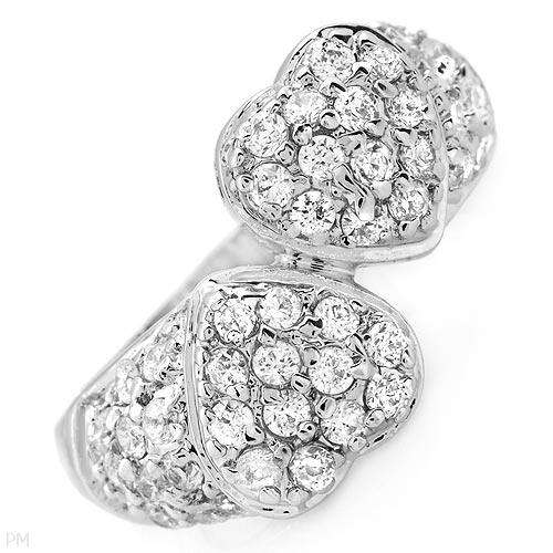 Sterling Silver Ring  with 1.20ctw Cubic zirconia