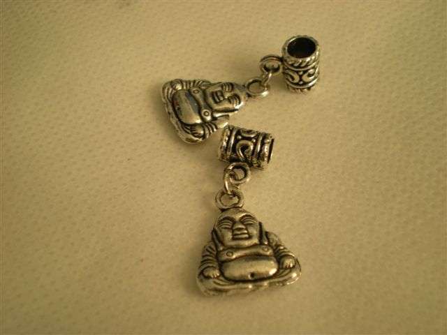 Buddha Dangling Silver bead fits most European Charm Bracelets