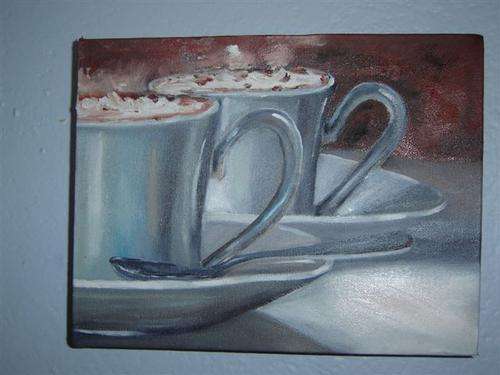 Original Oil Painting "Coffee Mugs"