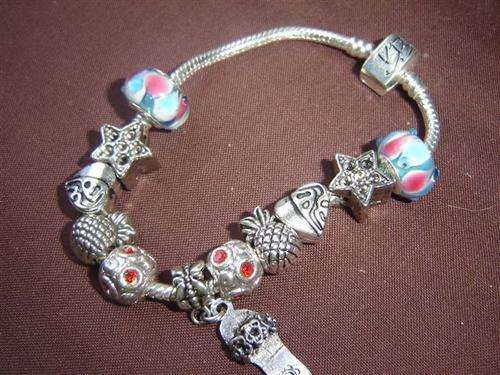 FREE SHIPPING!! Must have PANDORA (generic) Bracelet, tibetan silver blue tone