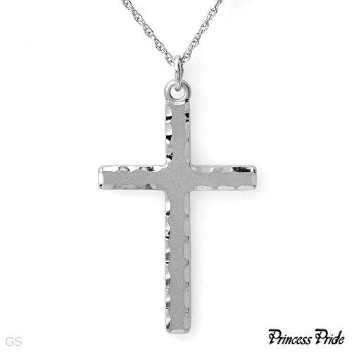 Solid Sterling Silver Cross Necklace