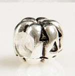 925 Sterling silver Plated Bead, Pumpking Halloween Style , fits most European Charm Bracelets