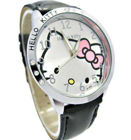 Hello Kitty Watch with Crystals in Black