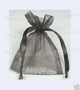 Organza Bag, Chocolate brown