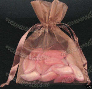Organza Bag, Copper brown 7.5 x 10 cm