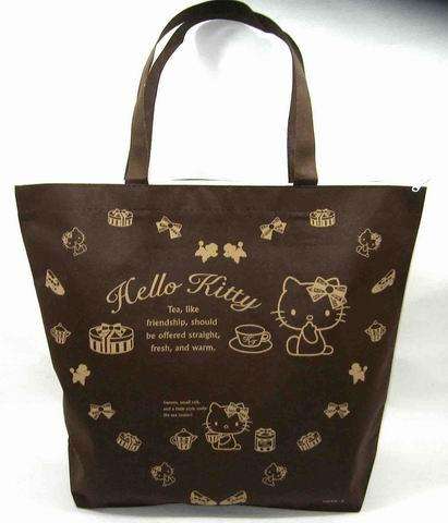 Hello Kitty, Reusable Shopping bag in Brown, Teatime