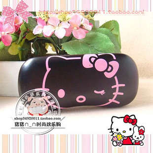 Hello Kitty, sunglass case, Black