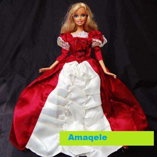 Barbie Clothes, Handmade, Stunning Red Princess Gown