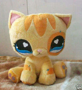 ONLY ONE!! Littlest Pet Shop Soft Toy, Peach CAT (very difficult to get)