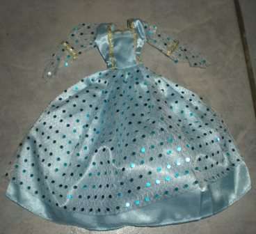Barbie Clothes, Handmade, Blue Gown