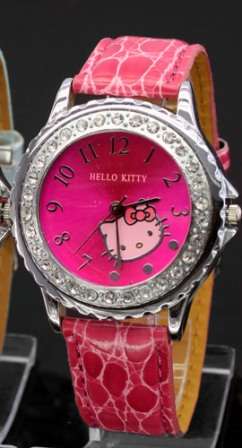 Hello Kitty Watch  Red with Rhinestones