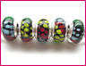 Murano Style Bead with Sterling Silver Core, fits most European Charm Bracelets