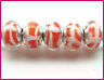 Murano Style Bead with Sterling Silver Core, fits most European Charm Bracelets