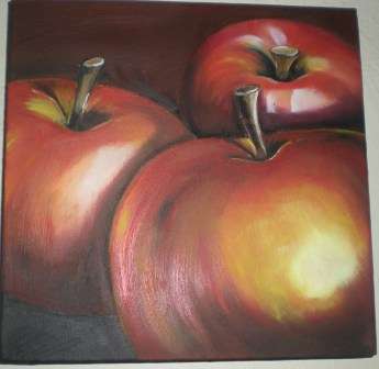 Original Oil Painting "Red Apples"
