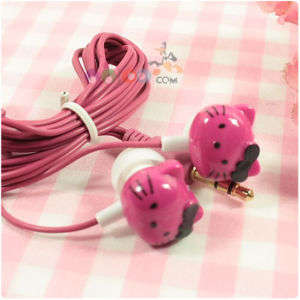 Hello Kitty Earphones, Pink - no retail packaging