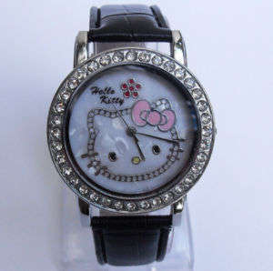 Hello Kitty Watch with Crystal in Black