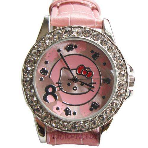 LAST ONE! Hello Kitty Watch with Crystal in Pink