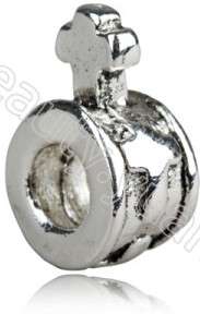 Bead with Cross in  925 Silver Plated