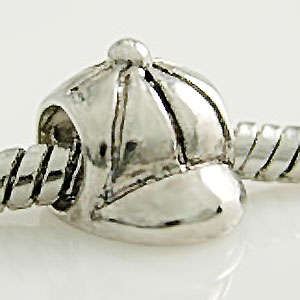 Tibetan Silver Bead for European Charm Bracelet, Cap