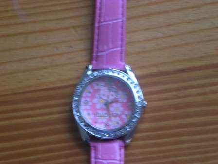 Hello Kitty Watch  Red with Rhinestones