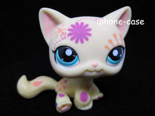 only 1 left !! Littlest Pet Shop, Cat w Flower #1231