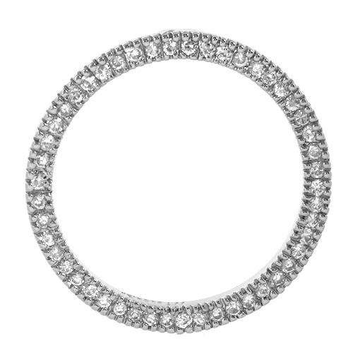 Circle Pendant in 925 Sterling Silver with cubic Zirconia