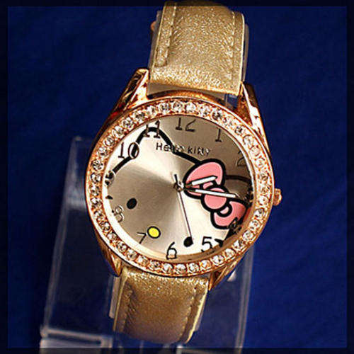 Hello Kitty Watch, Gold !! Gold Casing