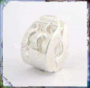 Stopper Bead - silver Plated , fits most European Charm Bracelets