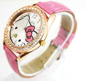 Hello Kitty Watch, PINK!! Gold Casing