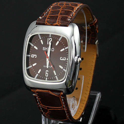 Watch Brown Leatherette Strap