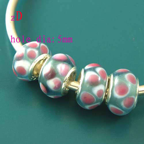 Murano Style Bead, Turquoise fits most European Style Charm Bracelets