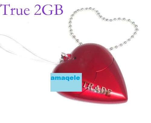 USB Memory Stick / 2GB  Heart USB 2.0 Flash Drive