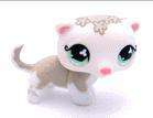 Last One  - Littlest Pet Shop, Ferret with Flowers Green Eyes!! #579 (hard to get)