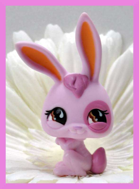 Rare, Littlest Pet Shop, Pink Bunny 907- Easter Parade