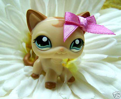 Littlest pet shop,  Siamese Cat 1024 with bow
