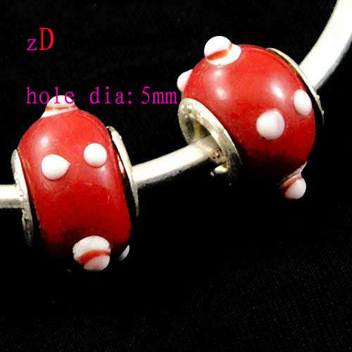 Special - Murano Style Bead with Sterling Silver Core, fits most European Charm Bracelets