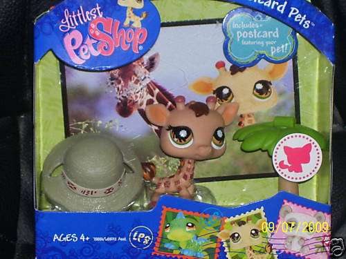Littlest Pet Shop, Postcard Giraffe in box #902