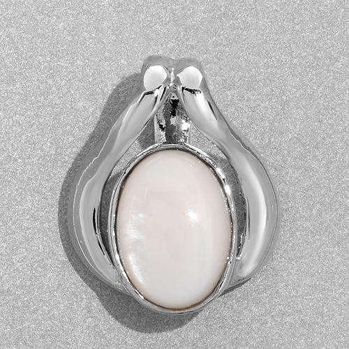 Genuine Mother of Pearl Pendant in 925 Sterling Silver